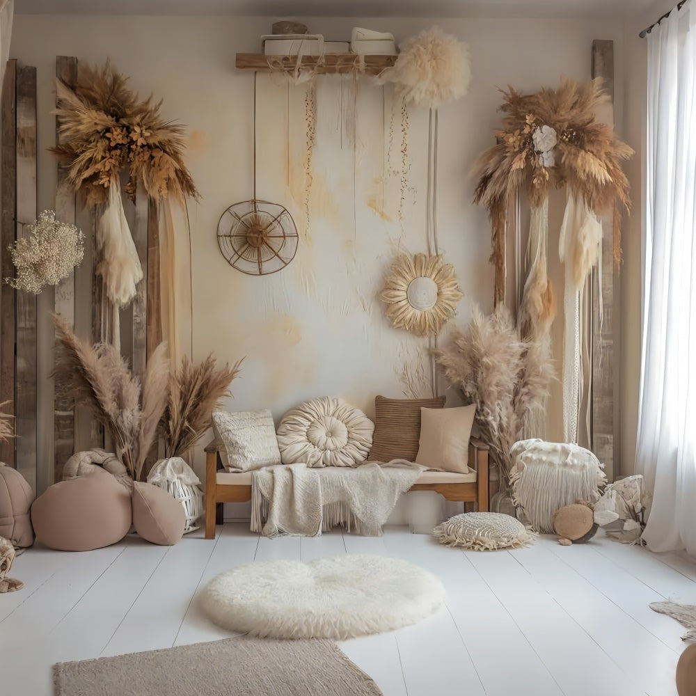 Boho Backdrop Ideas Soft Neutral Boho Home Vibe Backdrop GQ2-39