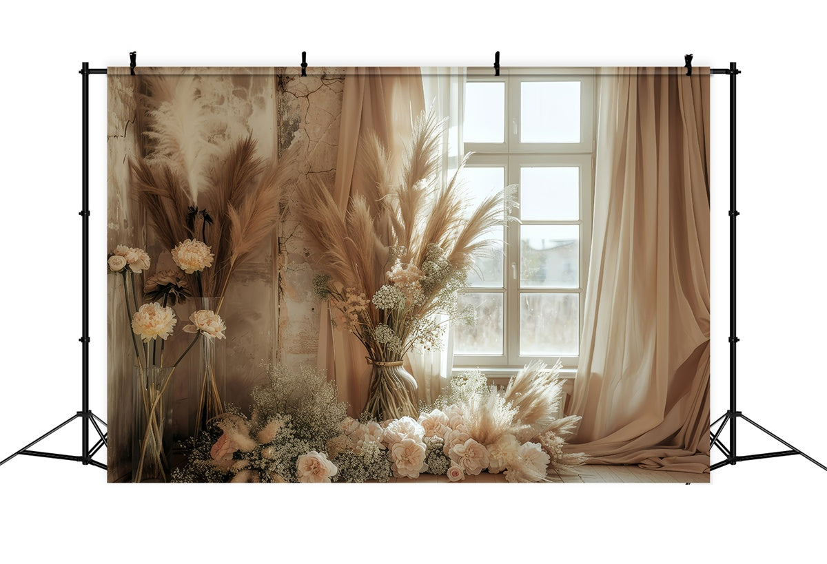 Boho Backdrops Dreamy Flower-Laden Window Backdrop GQ2-40