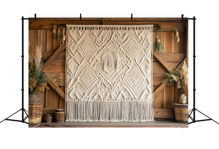 Boho Backdrop Macrame Wall Chic Fringe Backdrop GQ2-49