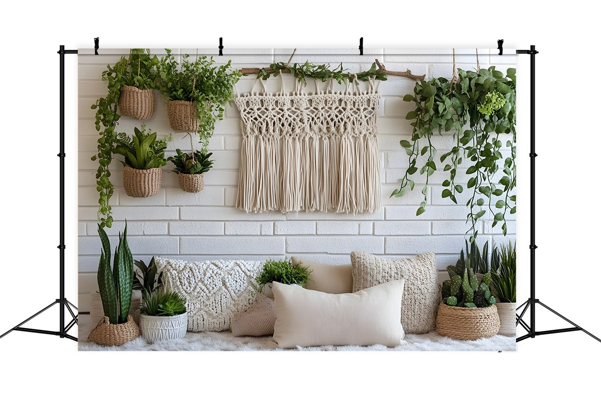 Boho Backdrops Macrame Decor Hanging Greenery Backdrop GQ2-84