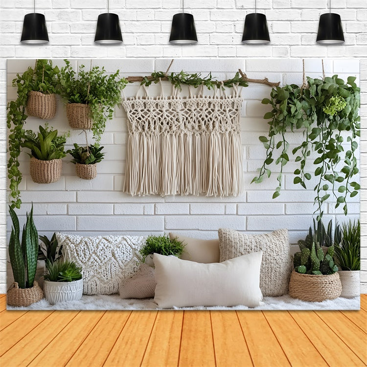 Boho Backdrops Macrame Decor Hanging Greenery Backdrop GQ2-84