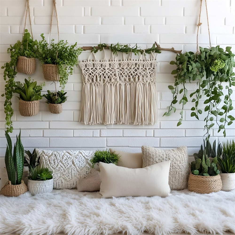 Boho Backdrops Macrame Decor Hanging Greenery Backdrop GQ2-84