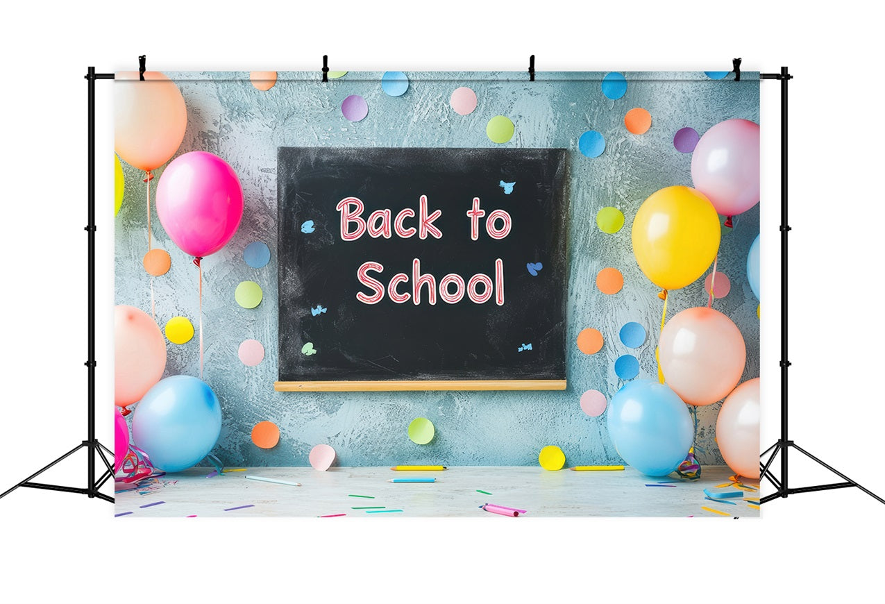 Back To School Balloon Backdrop Classroom Decor Backdrop GQ3-112