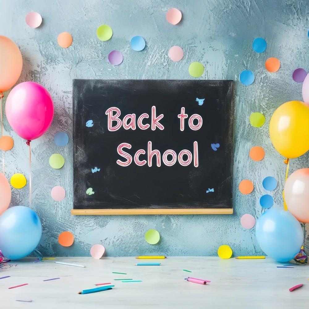 Back To School Balloon Backdrop Classroom Decor Backdrop GQ3-112