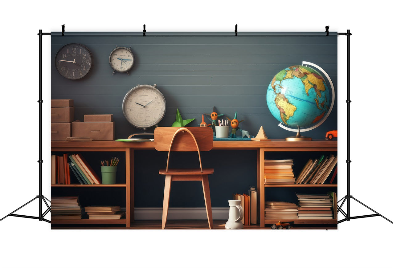 Backdrop Back To School Study Time Desk Backdrop GQ3-123