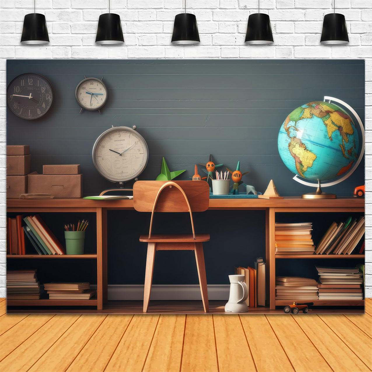 Backdrop Back To School Study Time Desk Backdrop GQ3-123