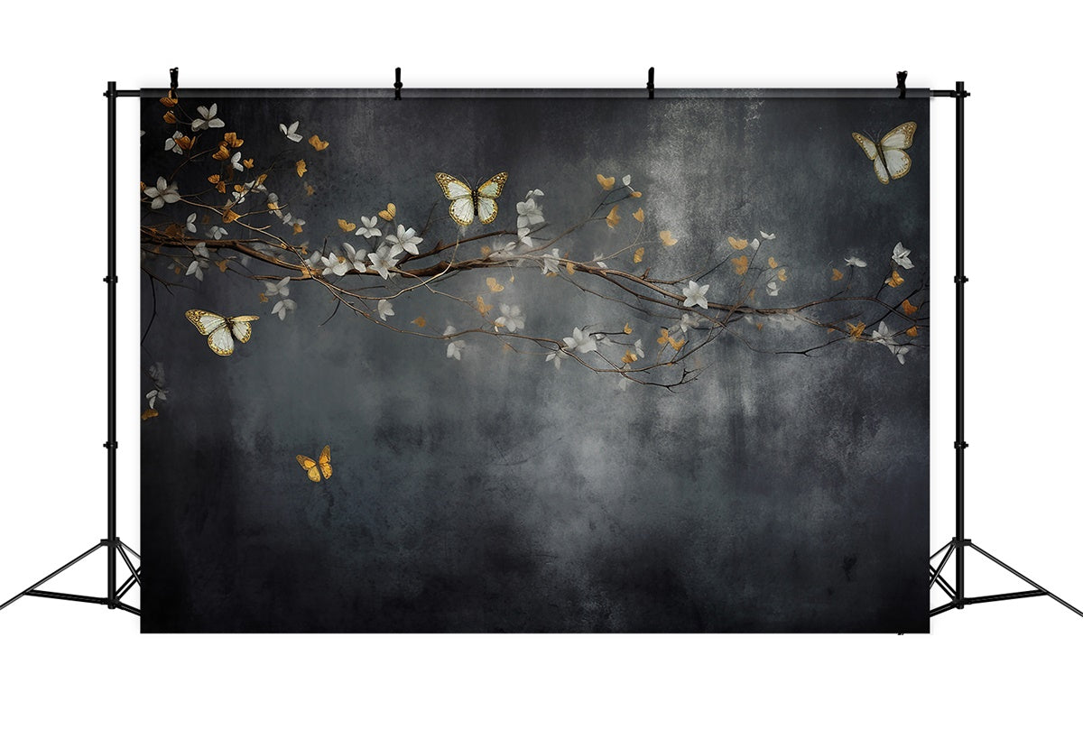 Backdrop Fine Art Golden Butterflies Branch Backdrop GTY-102