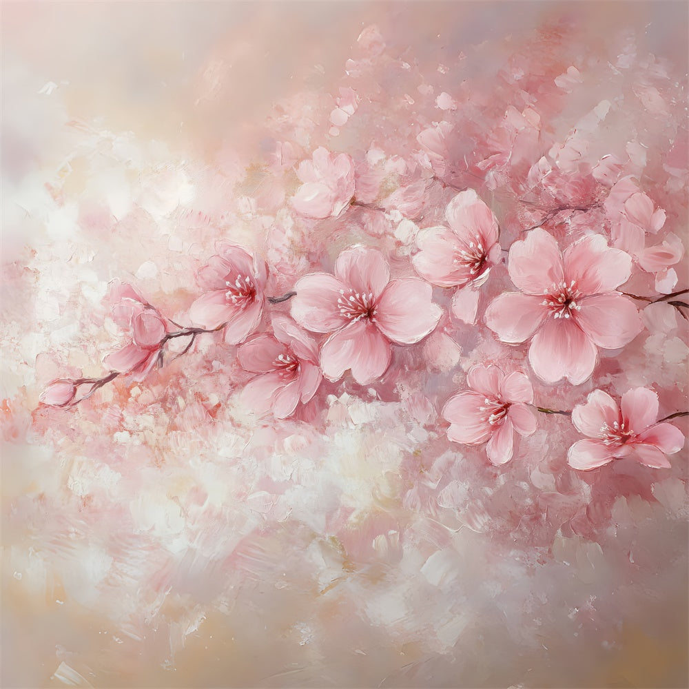 Fine Art Backdrops Watercolor Cherry Blossom Pink Backdrop GTY-108