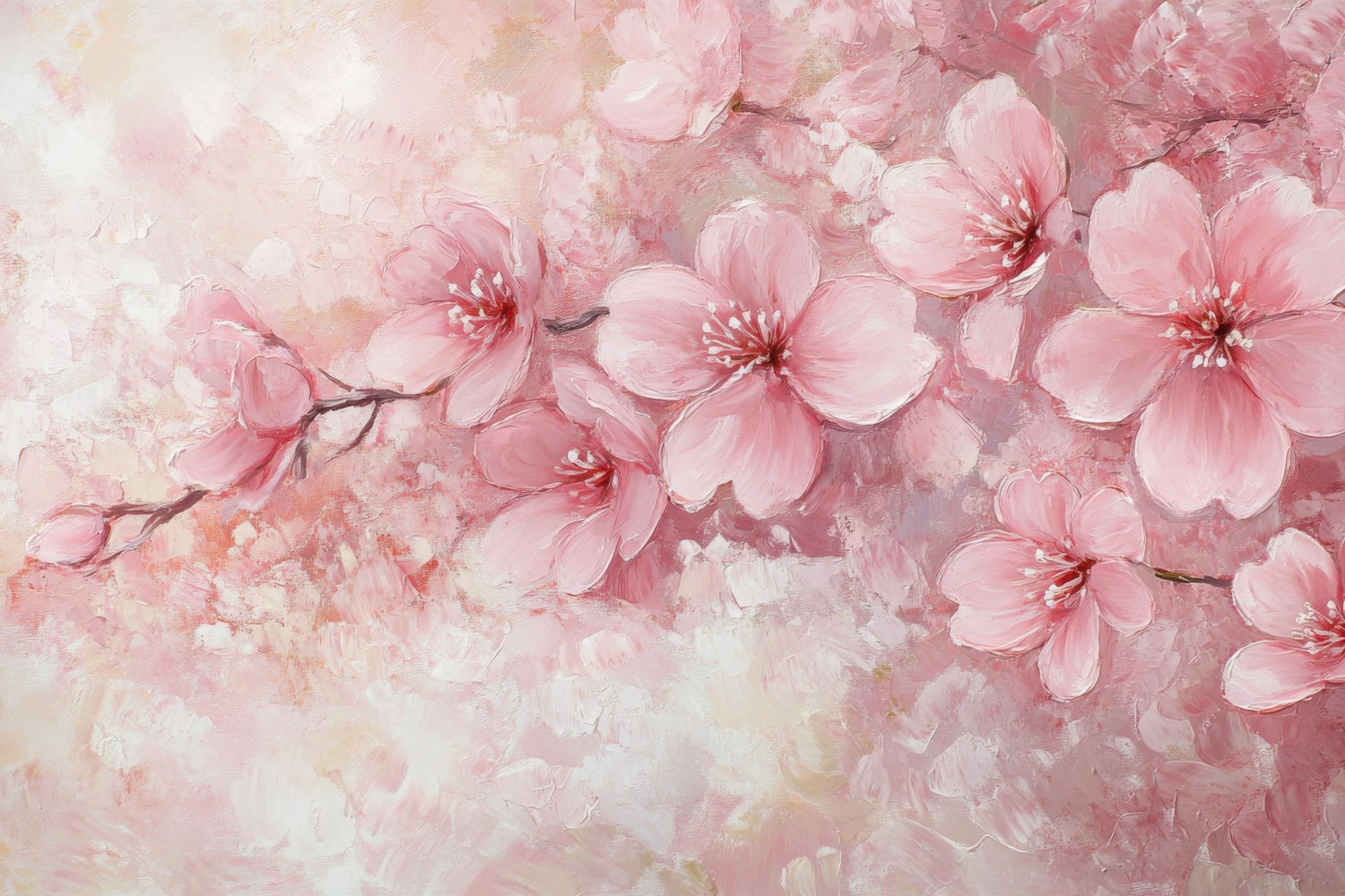 Fine Art Backdrops Watercolor Cherry Blossom Pink Backdrop GTY-108