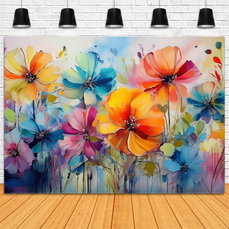 Backdrops Fine Art Vivid Bloom Abstract Floral Backdrop GTY-110