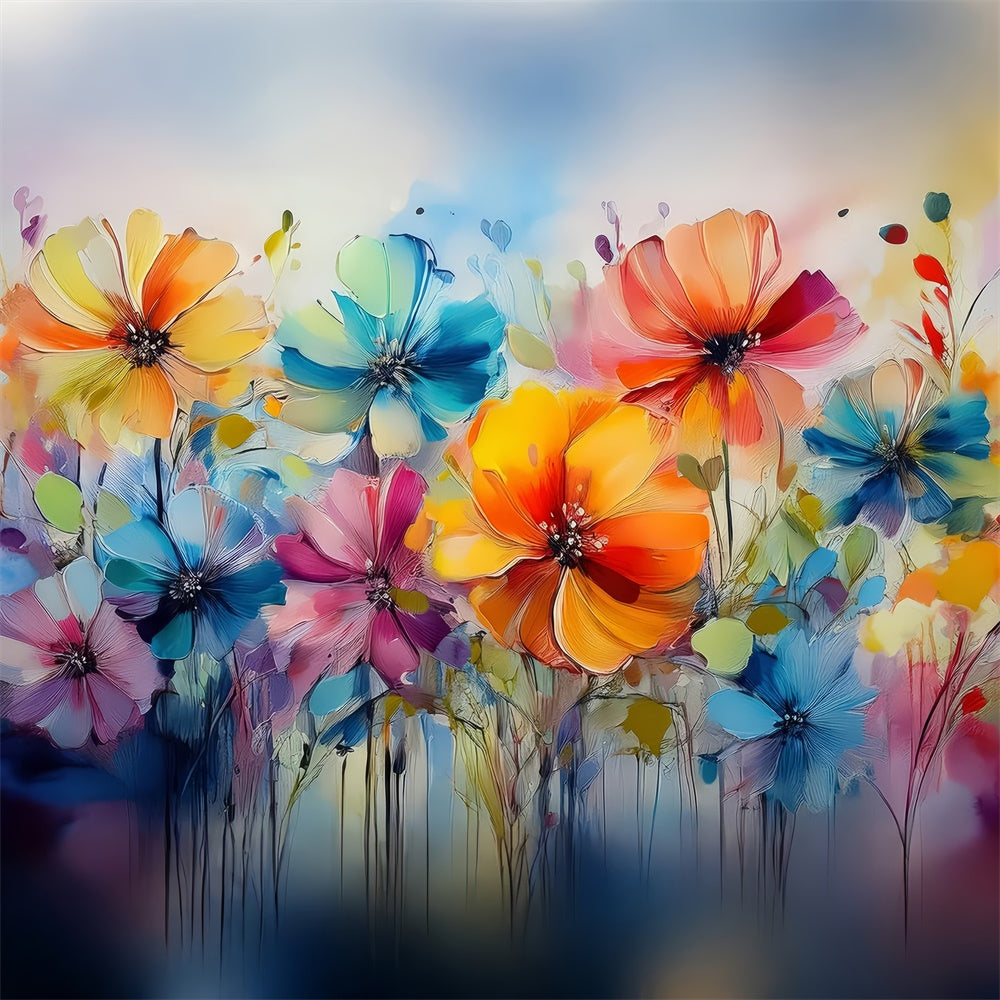 Backdrops Fine Art Vivid Bloom Abstract Floral Backdrop GTY-110