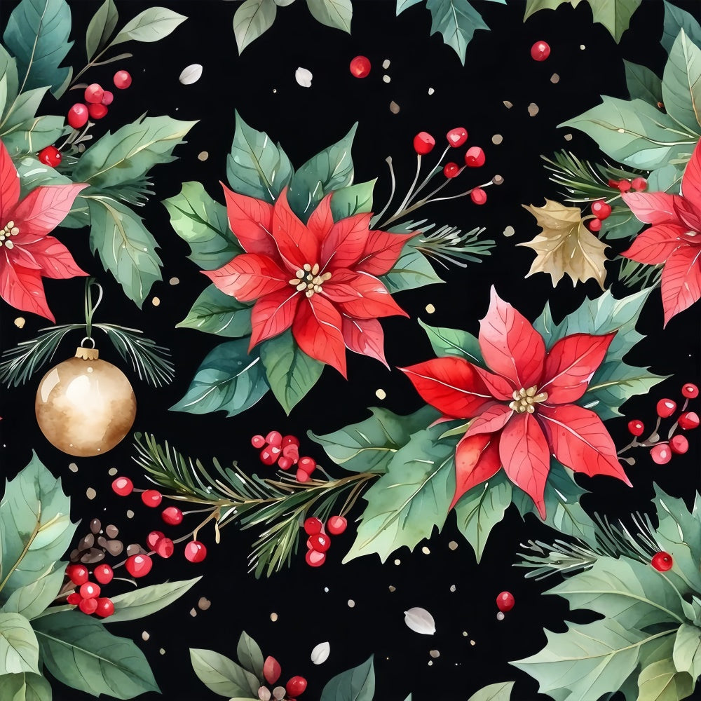 Fine Art Backdrops Classic Holiday Floral Pattern Backdrop GTY-112