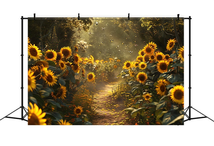 Fine Art Backdrops Enchanted Sunflower Trail Backdrop GTY-117