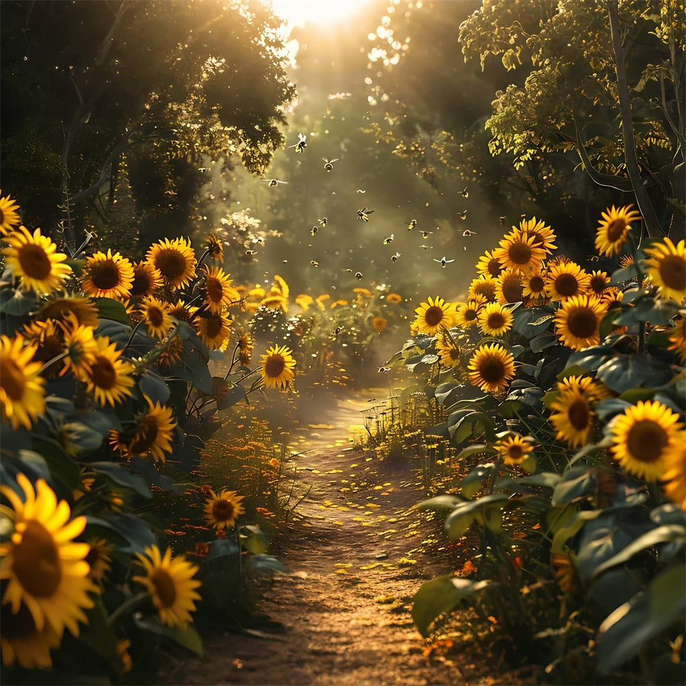 Fine Art Backdrops Enchanted Sunflower Trail Backdrop GTY-117