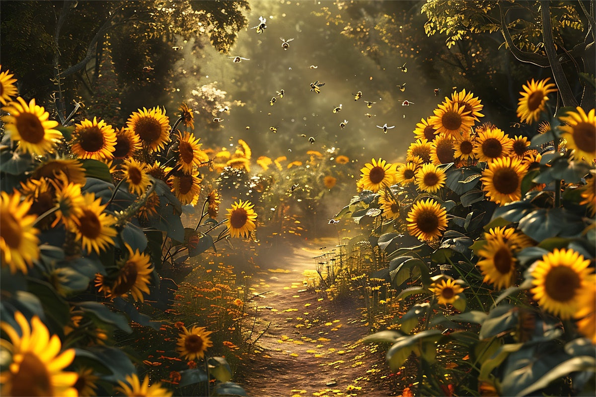 Fine Art Backdrops Enchanted Sunflower Trail Backdrop GTY-117