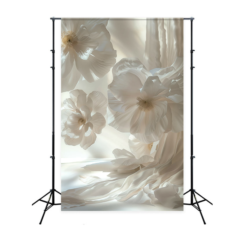 Fine Art Backdrop Graceful White Flower Serenity Backdrop GTY-119