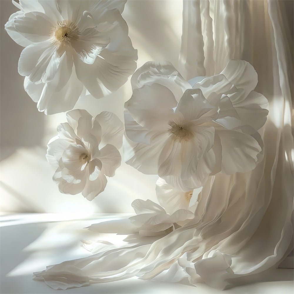 Fine Art Backdrop Graceful White Flower Serenity Backdrop GTY-119