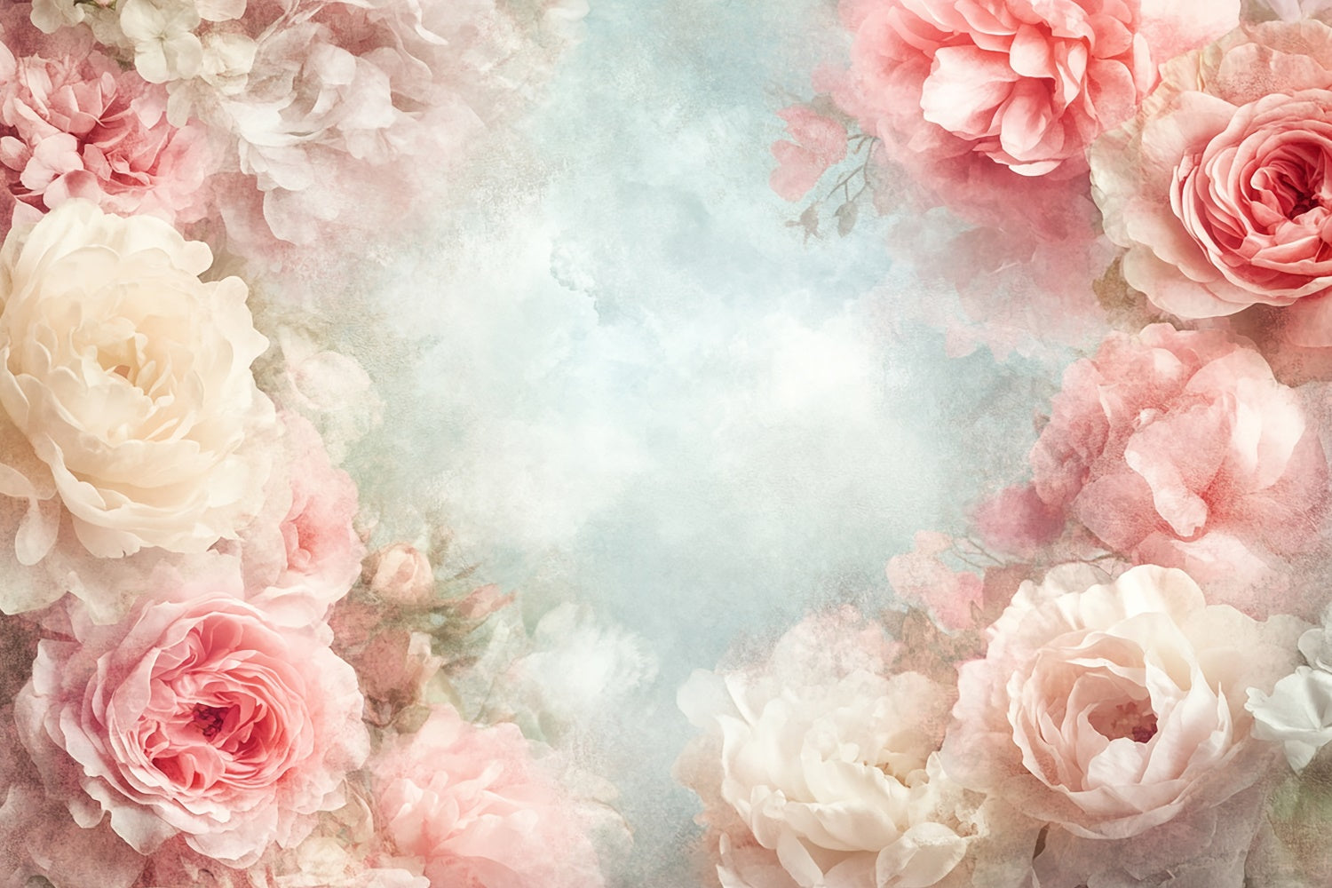 Fine Art Photography Backdrop Soft Peony Elegance Backdrop GTY-59