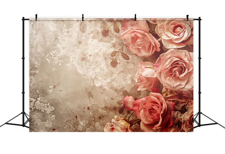 Backdrop Fine Art Rustic Vintage Rose Texture Backdrop GTY-60