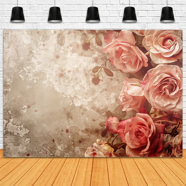 Backdrop Fine Art Rustic Vintage Rose Texture Backdrop GTY-60