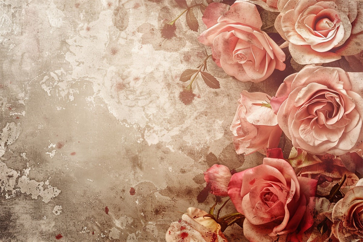 Backdrop Fine Art Rustic Vintage Rose Texture Backdrop GTY-60