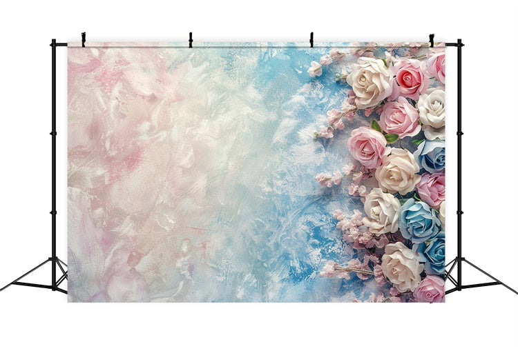 Fine Art Photography Backdrops Dreamy Soft Roses Backdrop GTY-61