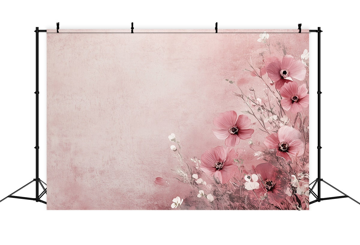 Fine Art Backdrops Vintage Pink Blooms Backdrop GTY-62