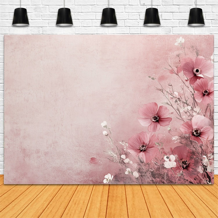 Fine Art Backdrops Vintage Pink Blooms Backdrop GTY-62