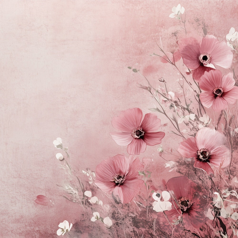 Fine Art Backdrops Vintage Pink Blooms Backdrop GTY-62