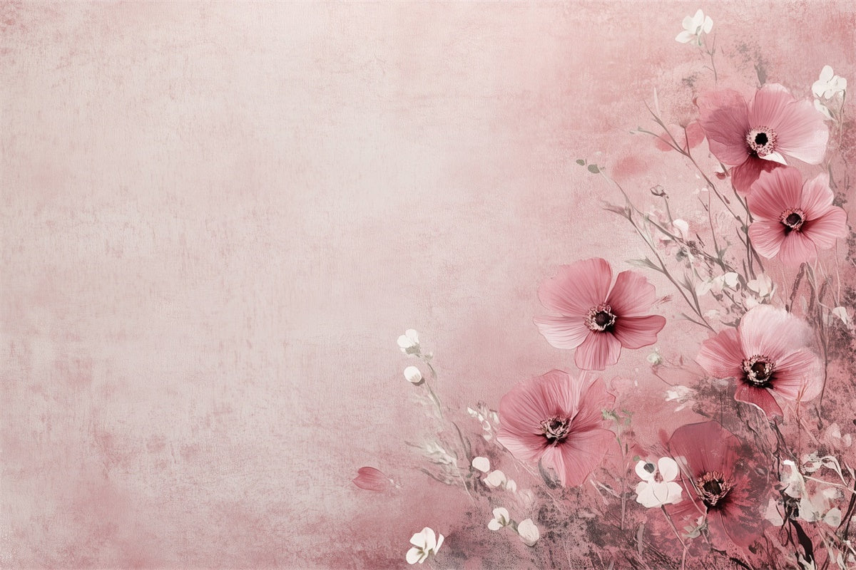 Fine Art Backdrops Vintage Pink Blooms Backdrop GTY-62