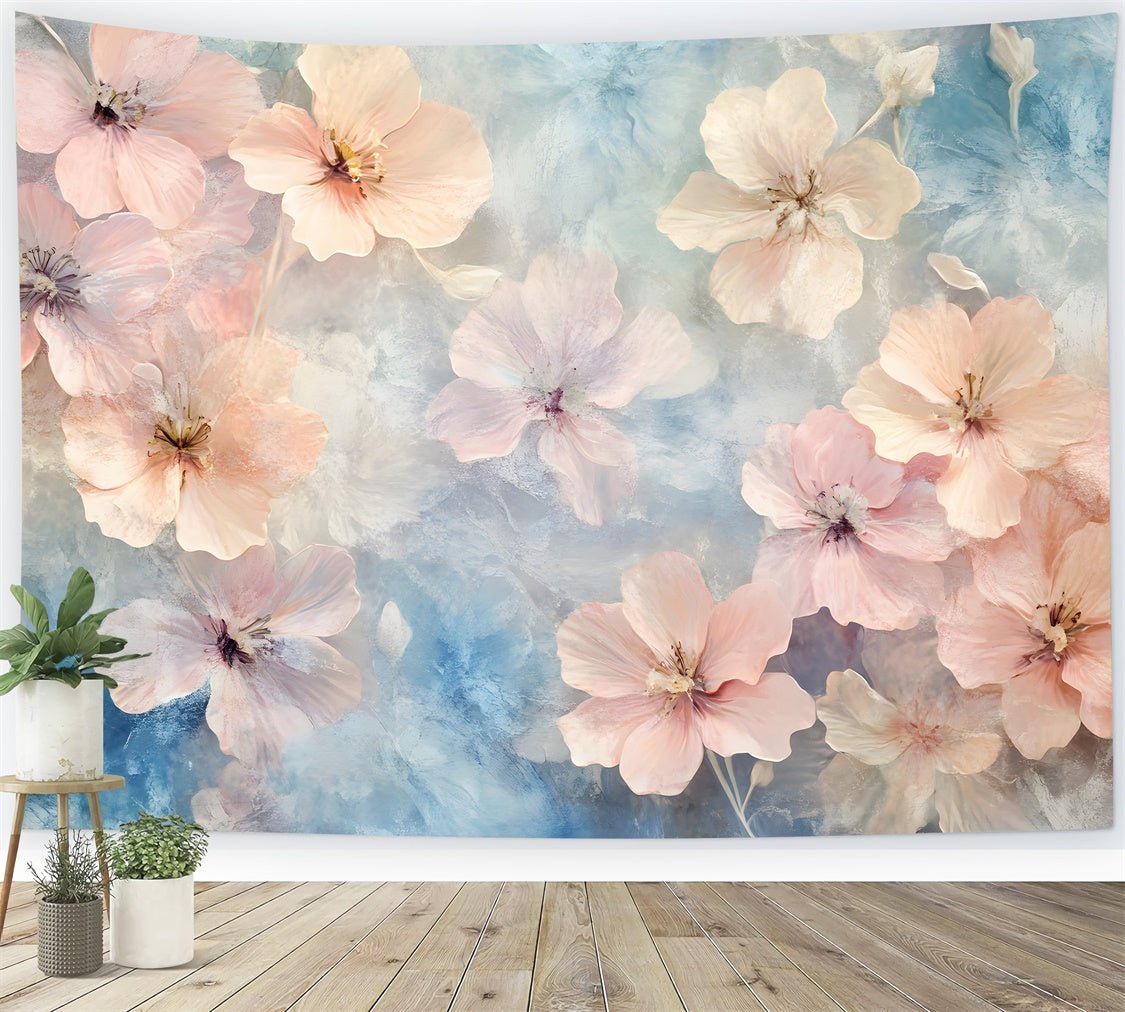 Fine Art Backdrop Soft Watercolor Blossom Backdrop GTY-64