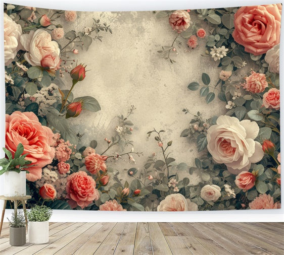 Artistic Backdrops Graceful Rose Blooming Frame Backdrop GTY-66