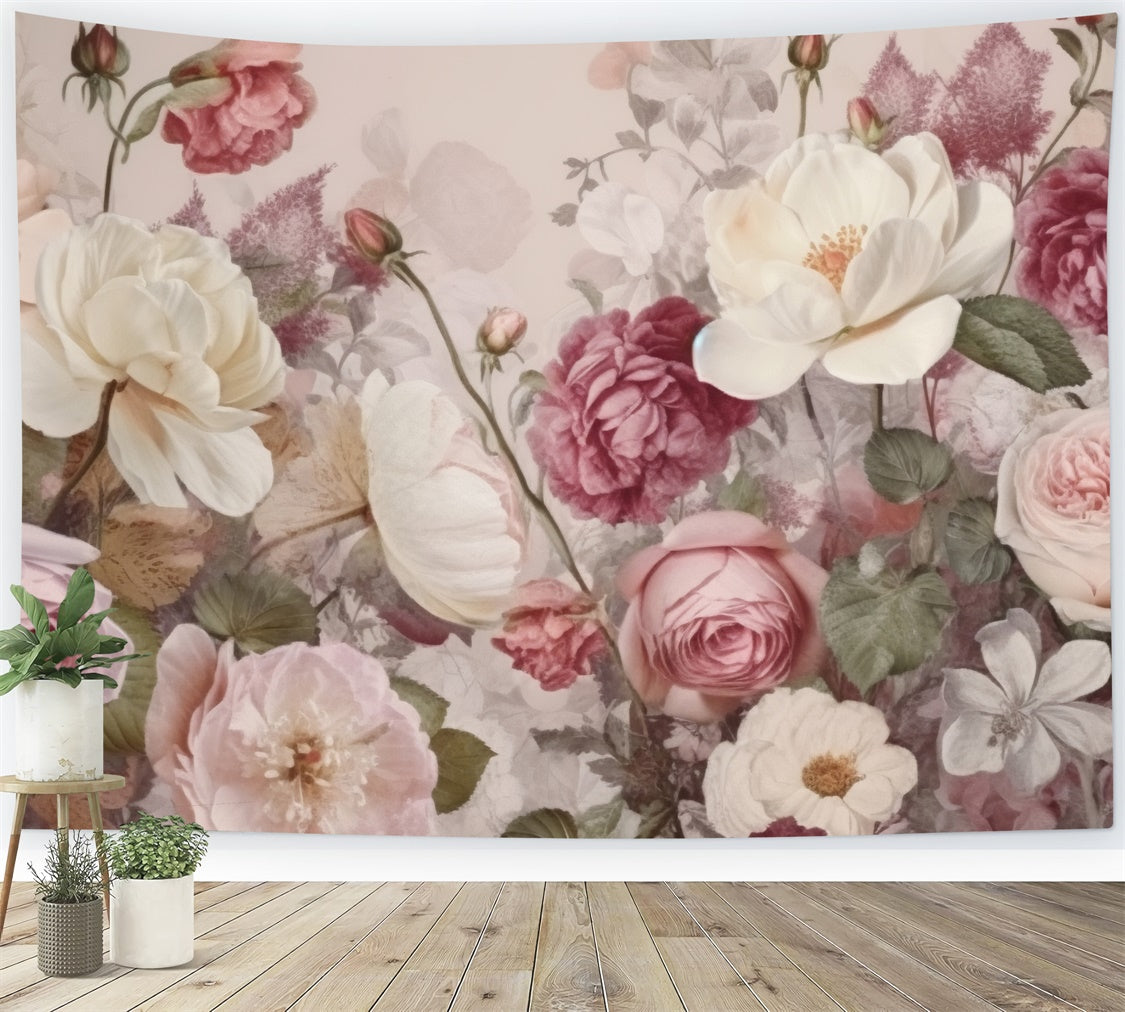 Backdrops Fine Art Vintage Rose Garden Elegance Backdrop GTY-70