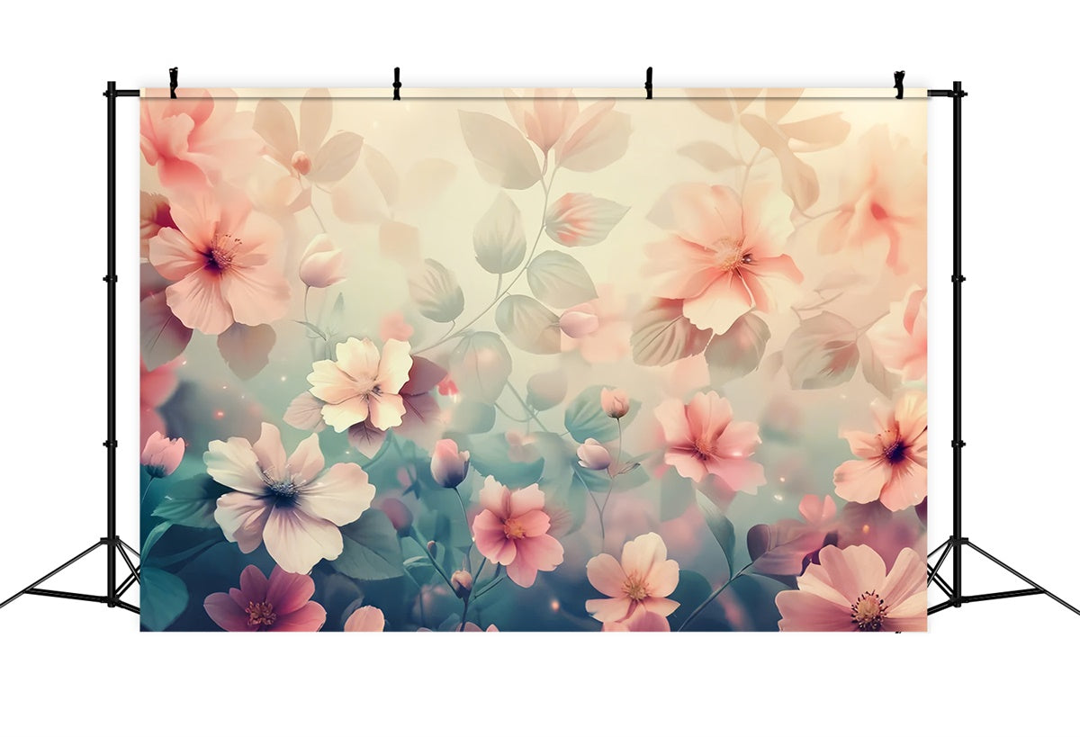 Fine Art Backdrops Enchanting Pink Floral Serenity Backdrop GTY-71