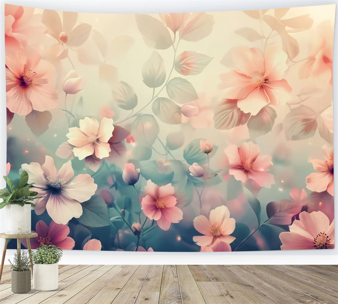 Fine Art Backdrops Enchanting Pink Floral Serenity Backdrop GTY-71