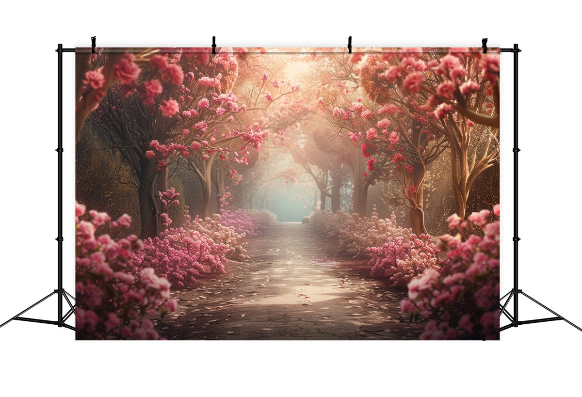 Fine Art Photography Backdrops Cherry Blossom Pathway Backdrop GTY-72