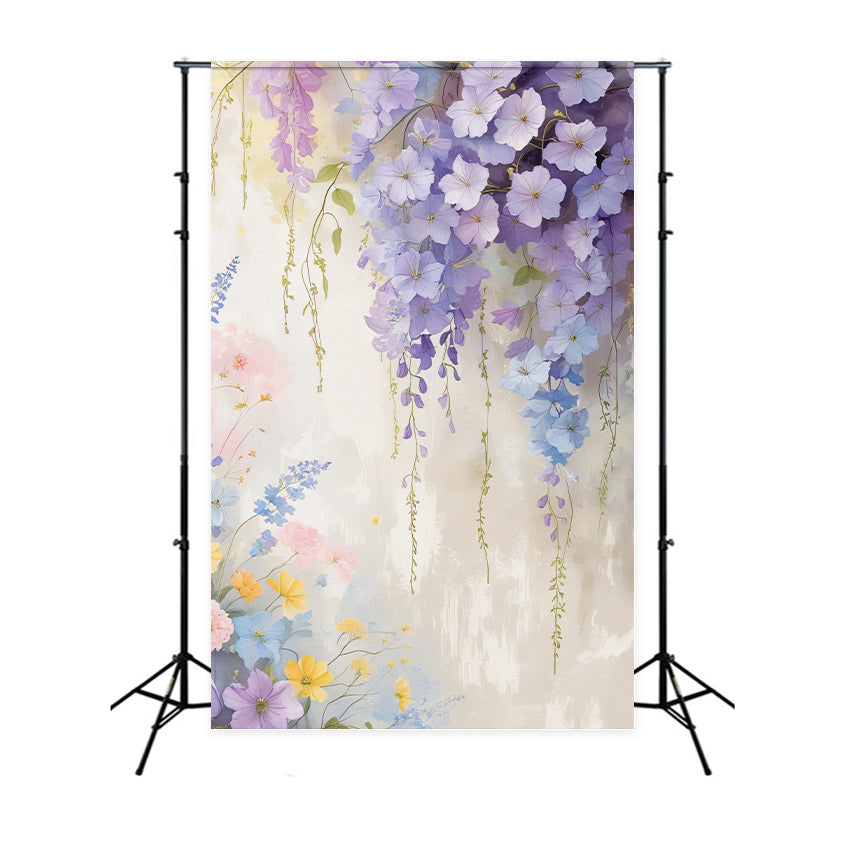 Backdrops Fine Art Romantic Purple Blossom Backdrop GTY-78