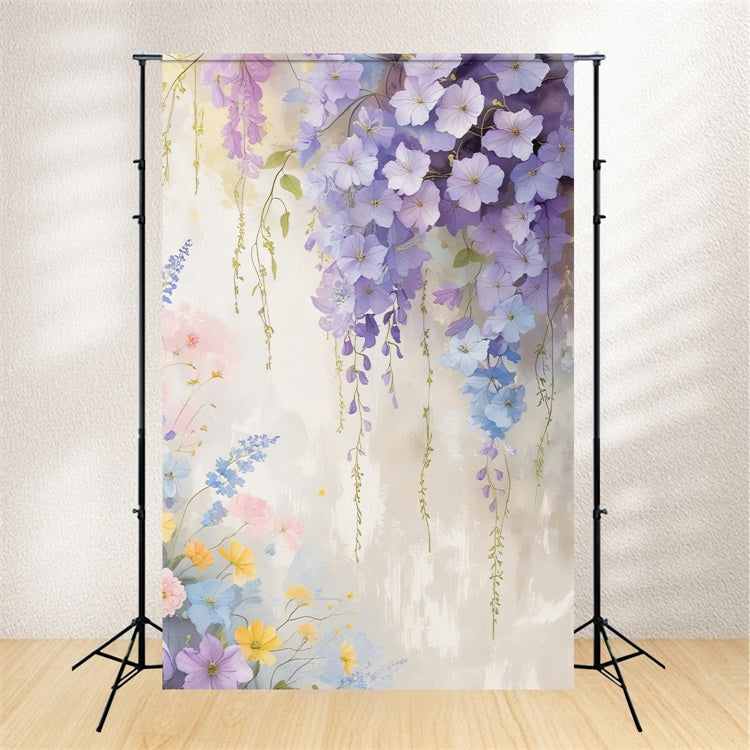 Backdrops Fine Art Romantic Purple Blossom Backdrop GTY-78