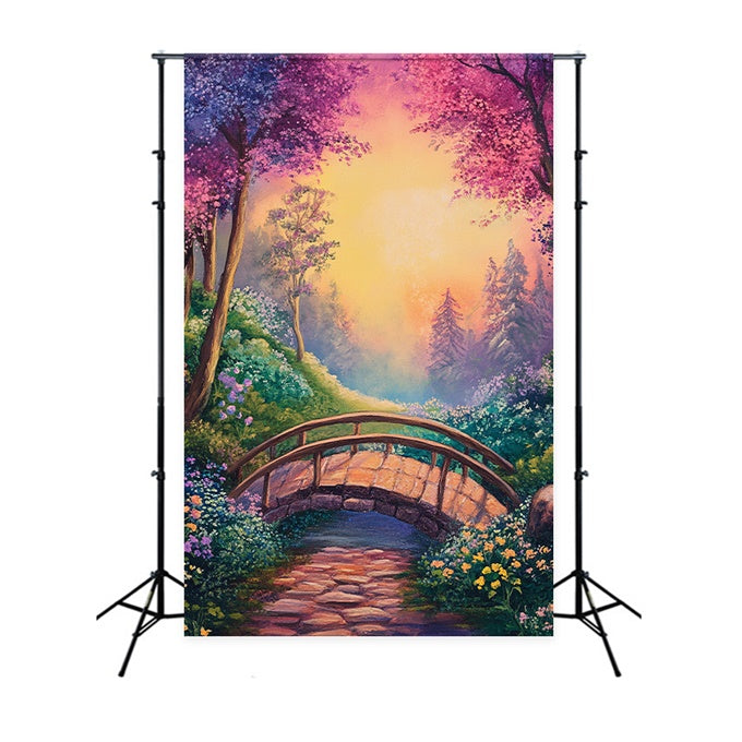 Fine Art Photography Backdrops Pastel Sunset Garden Backdrop GTY-80