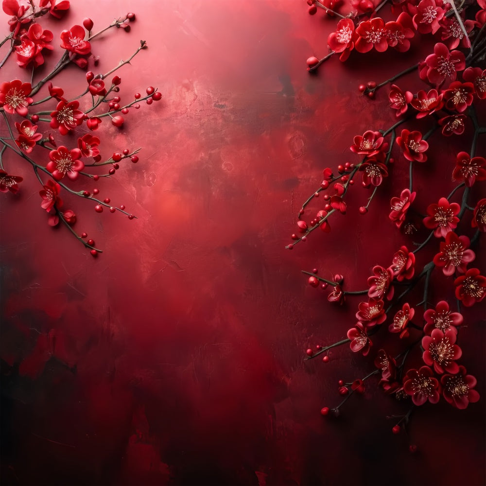 Backdrop Fine Art Crimson Blossom Elegance Backdrop GTY-90