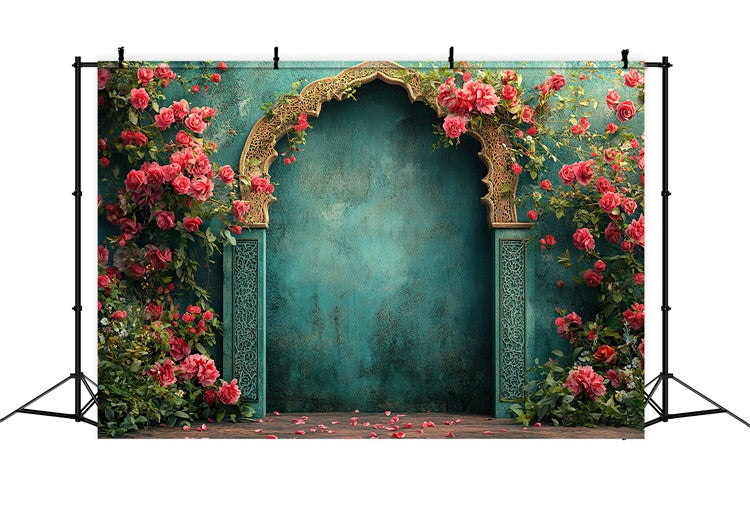 Fine Art Photography Backdrops Vintage Rose Archway Backdrop GTY-92