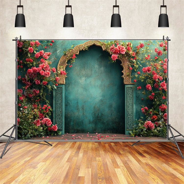 Fine Art Photography Backdrops Vintage Rose Archway Backdrop GTY-92