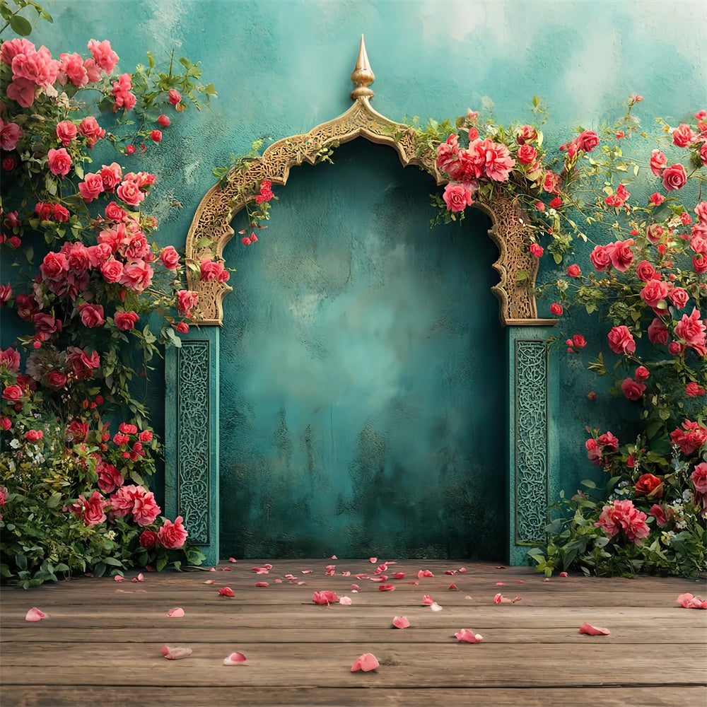 Fine Art Photography Backdrops Vintage Rose Archway Backdrop GTY-92