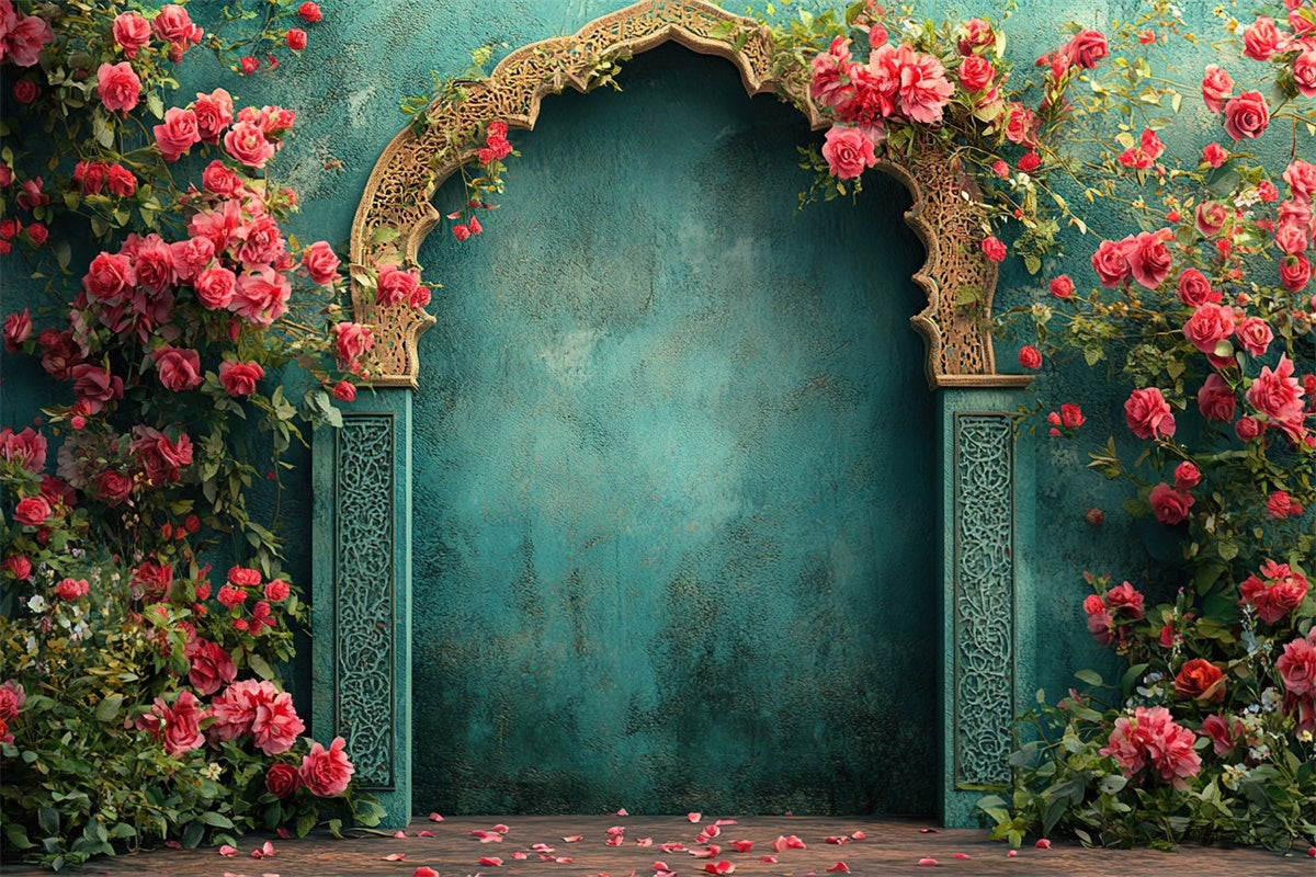 Fine Art Photography Backdrops Vintage Rose Archway Backdrop GTY-92