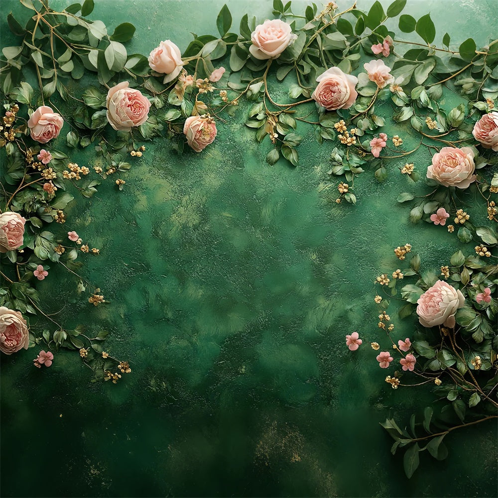 Fine Art Backdrops Romantic Flower Green Backdrop GTY-93