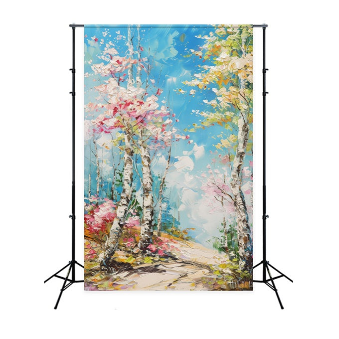 Fine Art Backdrops Dreamy Blue Sky Floral Backdrop GTY-99