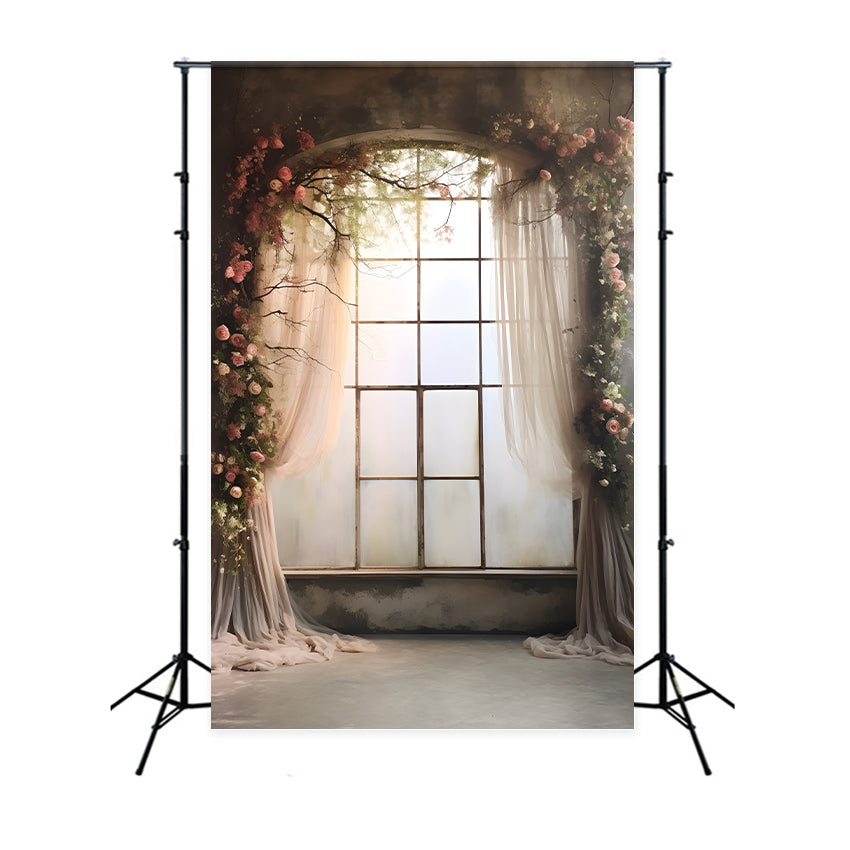 Backdrop For Maternity Photoshoot Dreamy Archway Window Backdrop GTY2-12