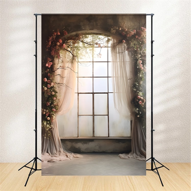 Backdrop For Maternity Photoshoot Dreamy Archway Window Backdrop GTY2-12