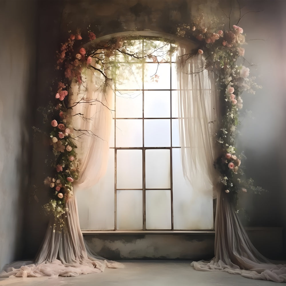 Backdrop For Maternity Photoshoot Dreamy Archway Window Backdrop GTY2-12