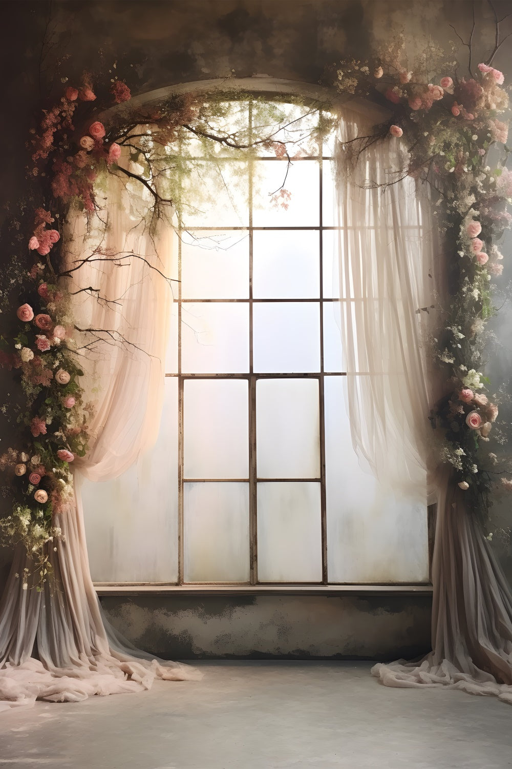 Backdrop For Maternity Photoshoot Dreamy Archway Window Backdrop GTY2-12